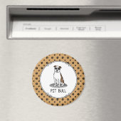 Koel Pit Bull en zonnebrillen (lt brindle white 3) Magneet (Insitu (Vaatwasser))