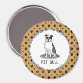Koel Pit Bull en zonnebrillen (lt brindle white 3) Magneet (Voorkant / Achterkant)