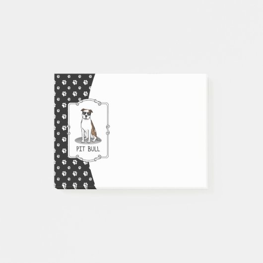 Koel Pit Bull met zonnebrillen (lt brindle white 3 Post-it® Notes (Voorkant)