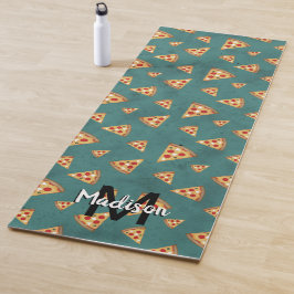 Koel pizza punten vintage turquoise patroon Monogr Yogamat
