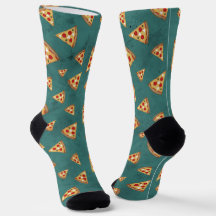 Koel pizza-snijden vintage teal patroon