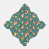 Koel pizza snijdt  blauwgroen patroon bedankdoosjes (Uitgevouwen)