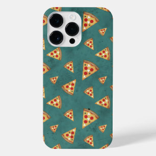 Koel pizza snijdt  blauwgroen patroon iPhone 14 pro max hoesje