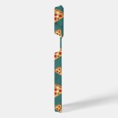 Koel pizza snijdt blauwgroen patroon iPhone hoesje (Rechterkant)