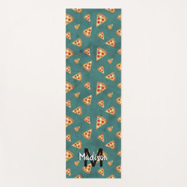 Koel pizza snijdt  blauwgroen patroon Monogram Yogamat