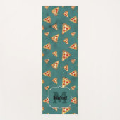 Koel pizza snijdt  blauwgroen patroon Monogram Yogamat (Voorkant)