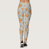 Koel pizza snijdt grijs patroon leggings (Achterkant)