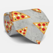 Koel pizza snijdt  grijs patroon stropdas (Opgerold)