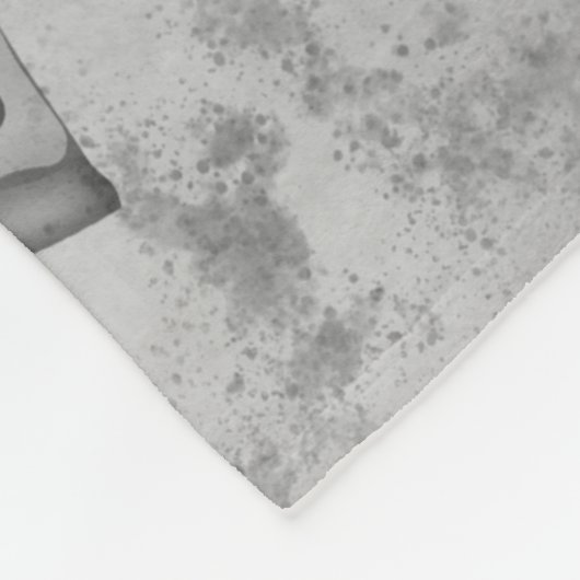 Koel pizza snijdt  zwart wit grijs patroon fleece deken (Hoek)