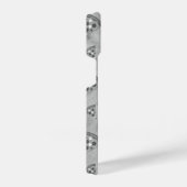 Koel pizza snijdt zwart wit grijs patroon iPhone hoesje (Rechterkant)