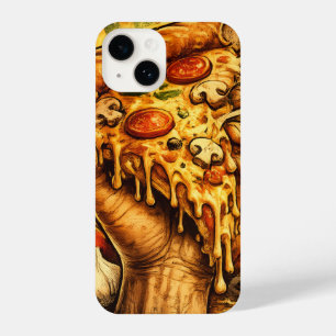 Koel pizzaliefhebber telefoonhoesje – Grappige piz iPhone 14 Hoesje