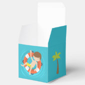 Koel Pool Party Boy die Kinder Blauwe Birthday zwe Bedankdoosjes (Geopend)