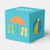 Koel Pool Party Boy die Kinder Blauwe Birthday zwe Bedankdoosjes (Achterkant)