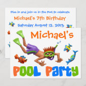 Koel Pool Party Kaart (Voorkant / Achterkant)