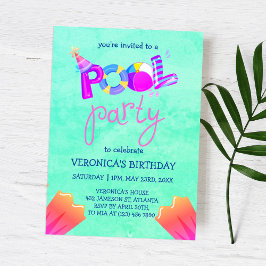 Koel Pool Party Summer Swimming Water Birthday Kaart