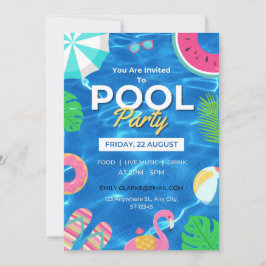 Koel Pool Party | Uitnodiging voor zwemvogels