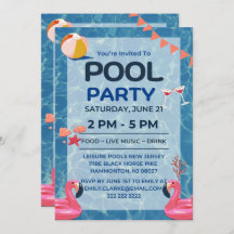 Koel Pool Party | Uitnodiging voor zwemvogels