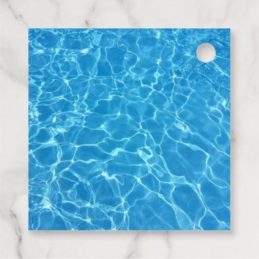 Koel Pool Party | Zwemende verjaardag Dank u Bedankjes Labels (Achterkant)