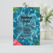 Koel Pool Party | Zwemwaterdag Bedankkaart (Staand voorkant)