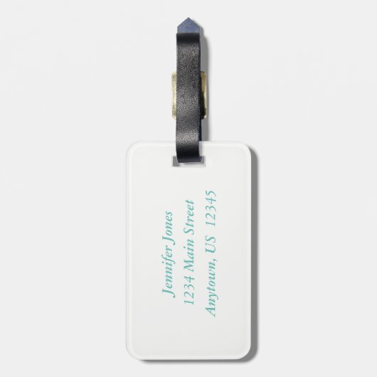 Koel poolgolven bagagelabel (Achterkant verticaal)