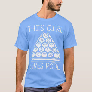 Koel poolontwerp voor meisjes Pool Player Billi T-shirt