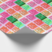 Koel Pop Art-sneeuwscooter Cadeaupapier (Hoek)