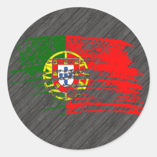 Koel Portugees vlagontwerp Ronde Sticker