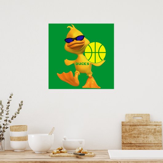 Koel Poster voor eenden Basketball (Keuken)