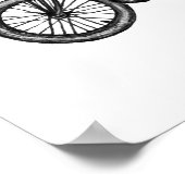 Koel  poster voor inkttekening van motorfietsen (Hoek)