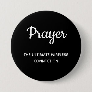 Koel Prayer Chalkboard Style Christelijke Typograf Ronde Button 7,6 Cm