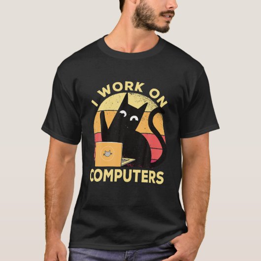 Koel programmeren Nerd I werk aan computers Angry T-shirt (Voorkant)