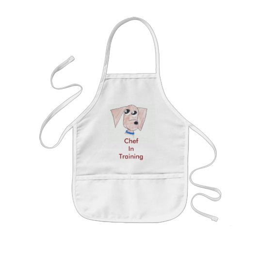 Koel puppy Chef in training voor Kinder pron Kinder Schort (Voorkant)