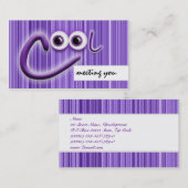 Koel reisnummers vrienden visitekaartje (Voorkant / Achterkant)