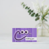 Koel reisnummers vrienden visitekaartje (Staand voorkant)