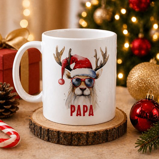 Koel rendier gepersonaliseerde kerst mug koffiemok