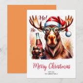 Koel rendier kerstkaart (Voorkant / Achterkant)