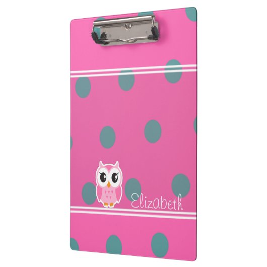 Koel rendy poka dots met griezelig, gepersonalisee klembord (Links)