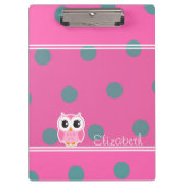 Koel rendy poka dots met griezelig, gepersonalisee klembord (Voorkant)