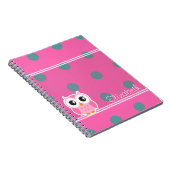 Koel rendy poka dots met griezelig, gepersonalisee notitieboek (Rechterzijde)