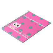 Koel rendy poka dots met griezelig, gepersonalisee notitieboek (Linkerzijde)