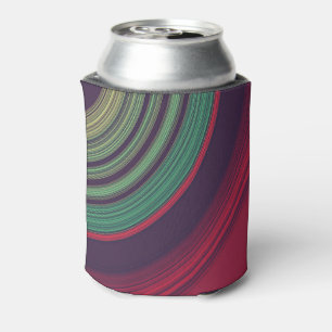 Koel Retro Abstracte Groevenpatroon van Platen Blikjeskoeler