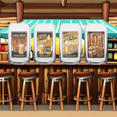 Koel retro bier blikvorm glas