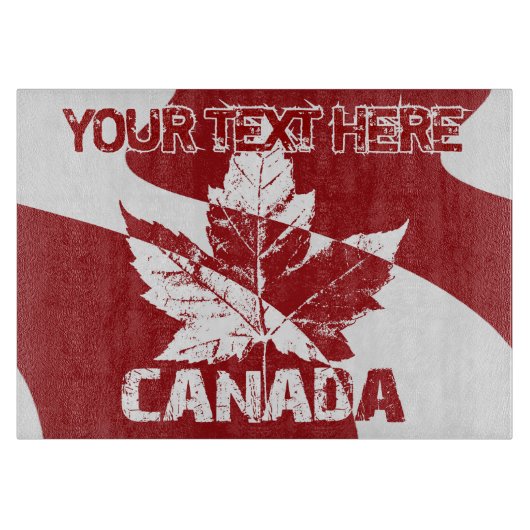 Koel Retro Canada Decor Persoonlijk Canada Snijplank (Voorkant)