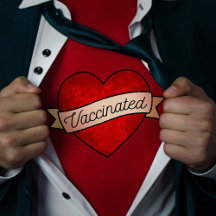 Koel retro Fun Red Heart met gebanner ingeënt