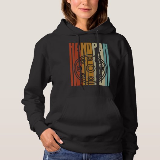 Koel Retro Handpan Speler Instrument Hoodie (Voorkant)
