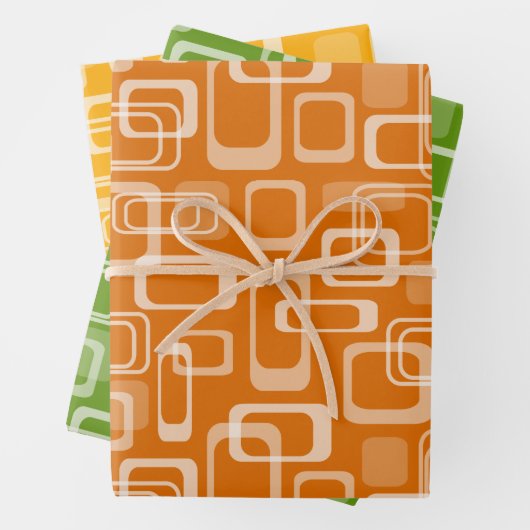 Koel retro moskeeën terug naar het 60-patroon inpakpapier vel (In situ)