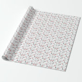Koel Retro Punk Rock patroon Cadeaupapier (Uitgerold)