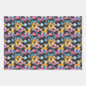 Koel retro record betegeld patroon inpakpapier vel (Voorkant 2)