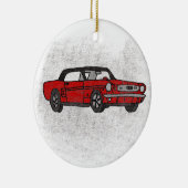 Koel Retro  rode, converteerbare Pony Keramisch Ornament (Rechts)