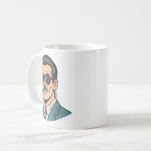Koel Retro Snorharen Man Mok (Voorkant links)